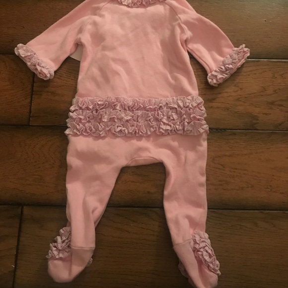 Girls Mud Pie footed onesie - Picture 3 of 3
